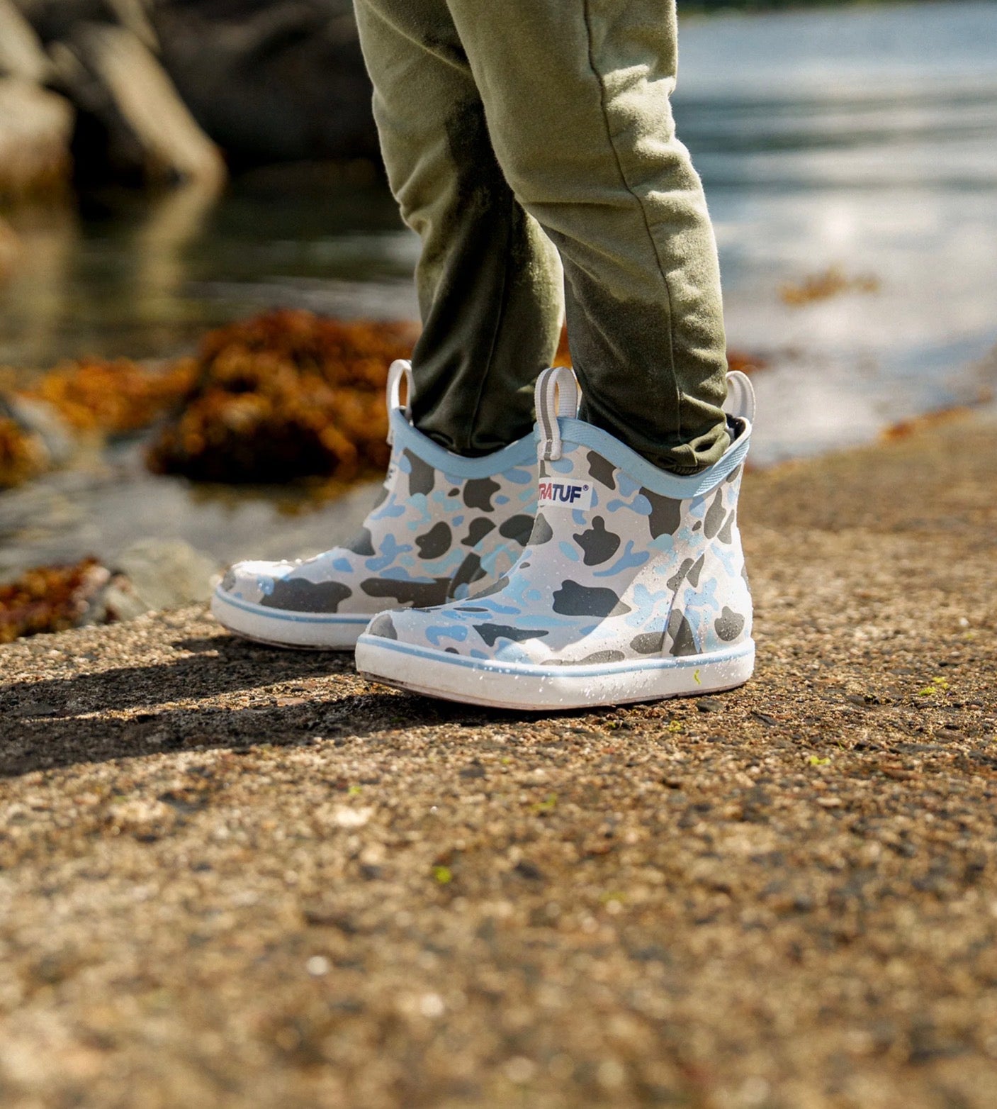 Youth Ice Duck Camo Ankle Deck Boot by Xtratuf XKABDCIC