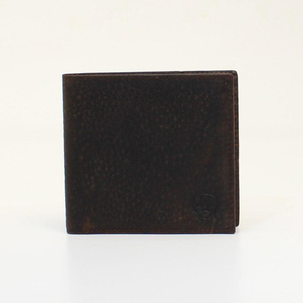 Portafoglio Uomo ARIAT Shield Concho Rowdy Bifold In Pelle Invecchiata, Marrone - 4