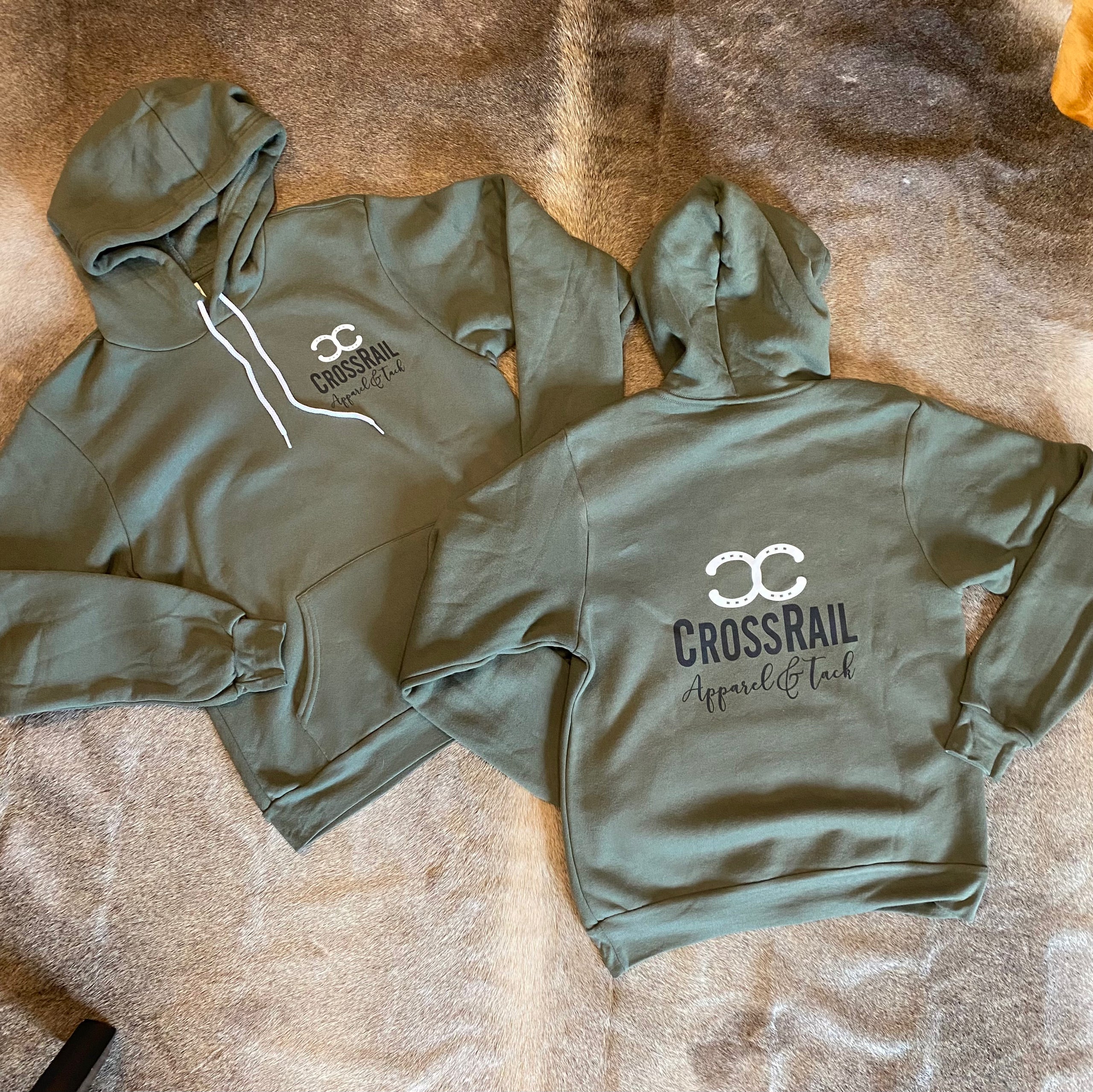 Military Green Hoodie by CrossRail CrossRail Apparel & Tack