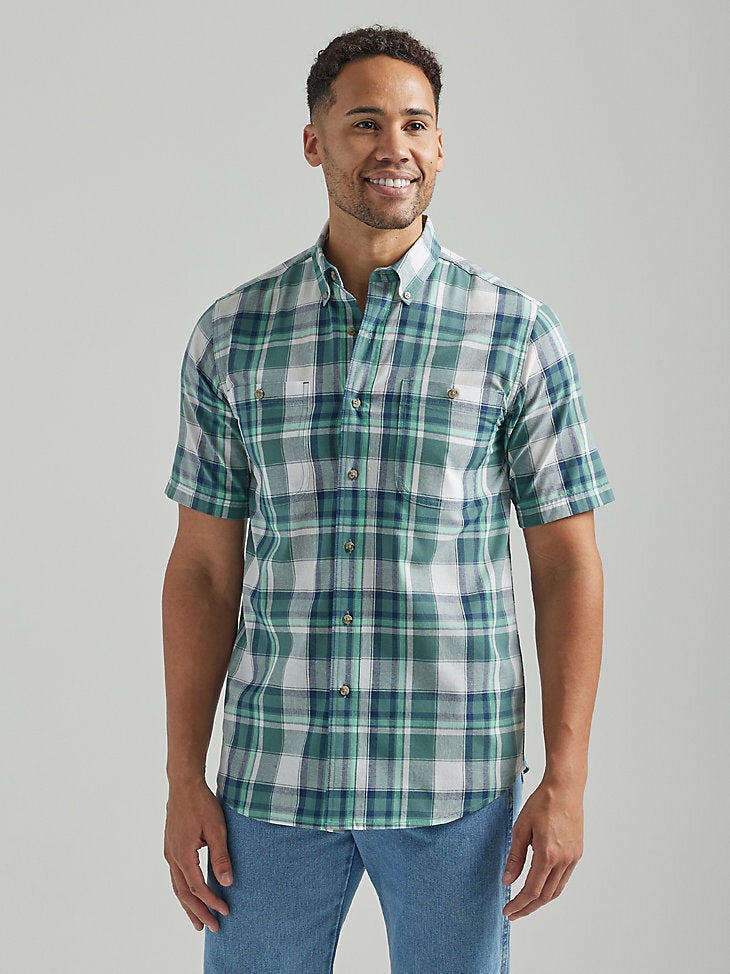 Wrangler Rugged Wear® Short Sleeve in Fir Green CrossRail Apparel & Tack
